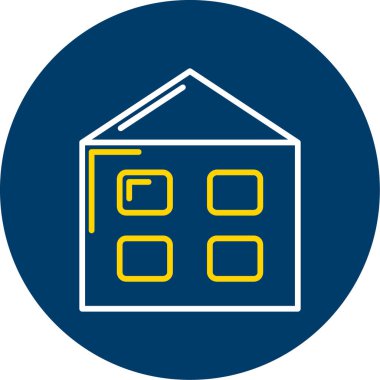 ev simgesi soyut arkaplanda izole edildi