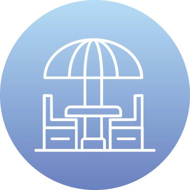 Mavi bir simgenin vektör illüstrasyonu