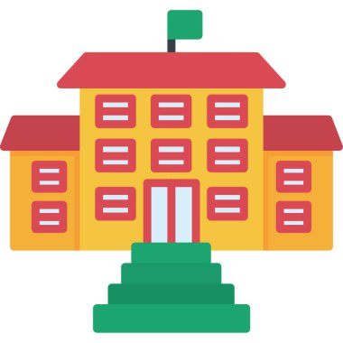 yapı evi simgesini düz biçiminde inşa et