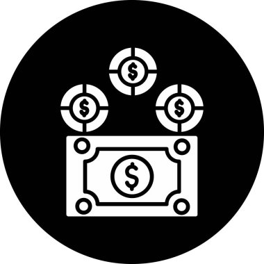 Para simgesinin vektör illüstrasyonu