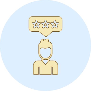 derecelendirme renk simgesi, vektör illüstrasyonu