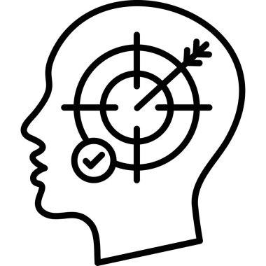 Özet biçiminde hedef simgesi olan insan beyni