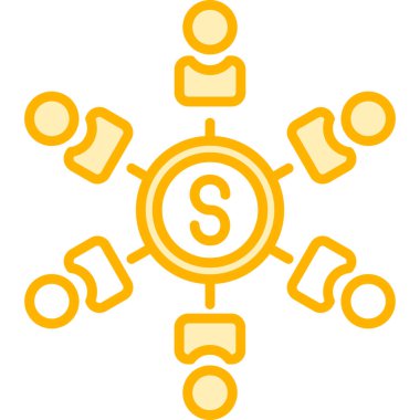 para akışı simgesi, vektör tasarımı