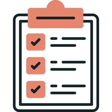 Kontrol listesi. Web simgesi basit illüstrasyon