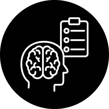 beyin ikonu vektör illüstrasyonu