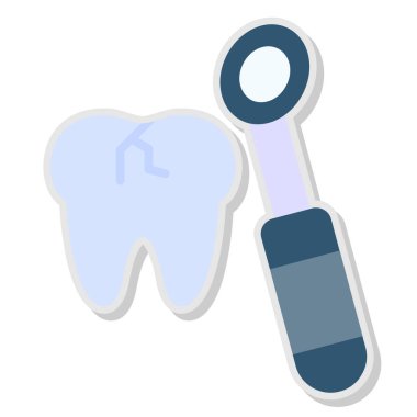 Diş simgesi, vektör illüstrasyonu