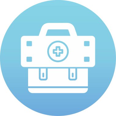 tıbbi çanta ikon vektör illüstrasyonu