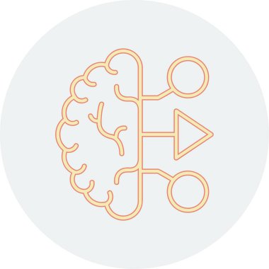 Bir beyin simgesinin vektör çizimi