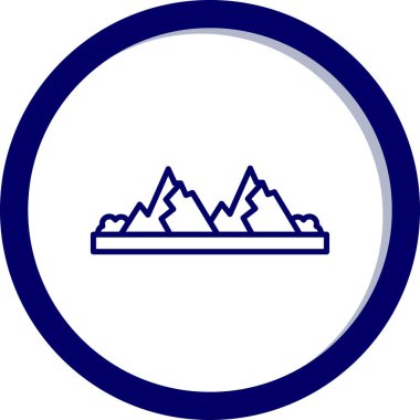 Bir dağ simgesinin vektör illüstrasyonu