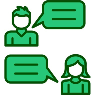 Sohbet simgesi vektör illüstrasyonu