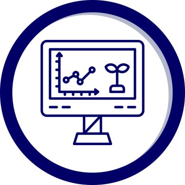 Monitör. Web simgesi basit illüstrasyon