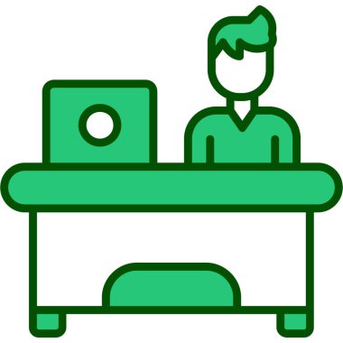 Masa. Web simgesi basit illüstrasyon