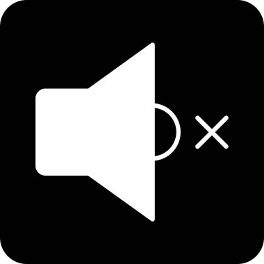 hoparlör simgesi, basit vektör çizim