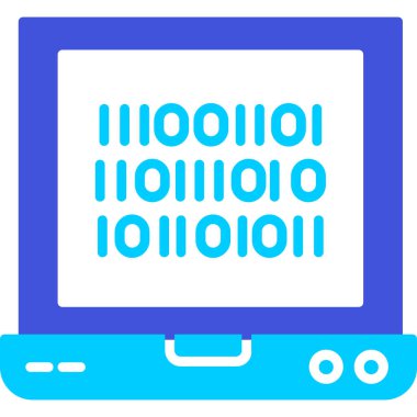 Bilgisayar ekranı. Web basit illüstrasyonu