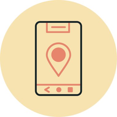 konum. Web simgesi basit illüstrasyon