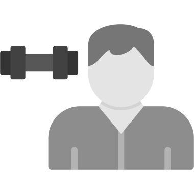 dambıl fitness simgesi düz stil