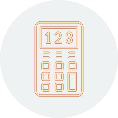 hesap makinesi simgesi vektör illüstrasyonu