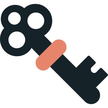 Eski anahtar web simgesi, vektör çizim