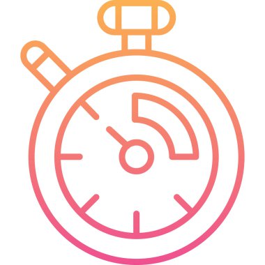 Kronometre Web simgesi basit illüstrasyon