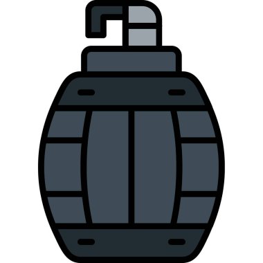 Moda Biçimli El Bombası Simgesi İzole Arkaplan