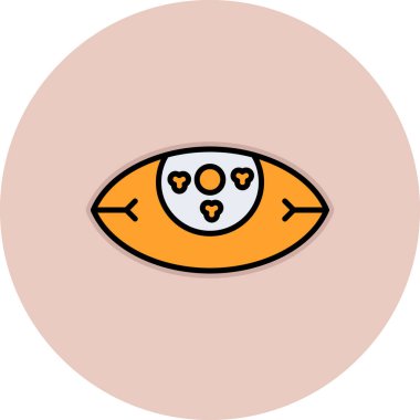 Çizgi film göz simgesinin vektör çizimi