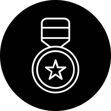 Madalya Vektörü Şekil Simgesi Tasarımı