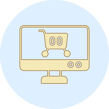 Alışveriş arabası ikonu. vektör illüstrasyonu