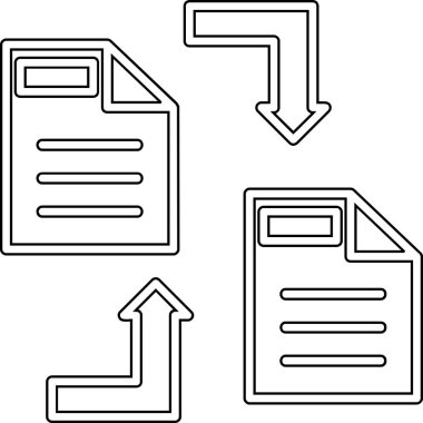 belge dosya simgesi ana hat biçiminde
