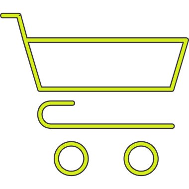 Alışveriş arabası ikonu. vektör illüstrasyonu