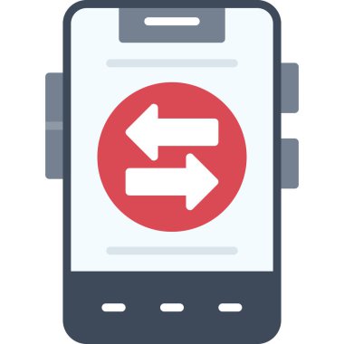 cep telefonu düz vektör simgesi