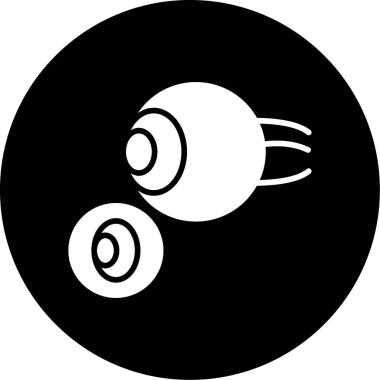 Bir beyaz ve siyah simgenin vektör illüstrasyonu