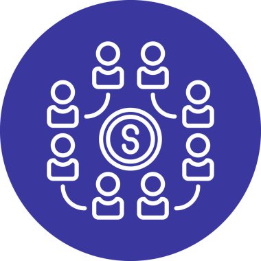 Dolar para ikonu vektör illüstrasyonu