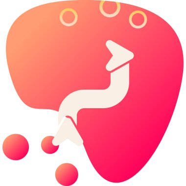 Mide simgesi, vektör illüstrasyonu, düz tasarım