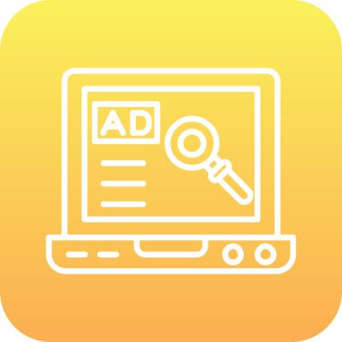 reklam reklam kabartma gradyan ikon tasarım vektörü