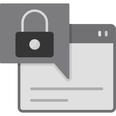 asma kilit simgesi, vektör çizimi