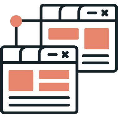 Web tasarım ikonu vektör illüstrasyonu