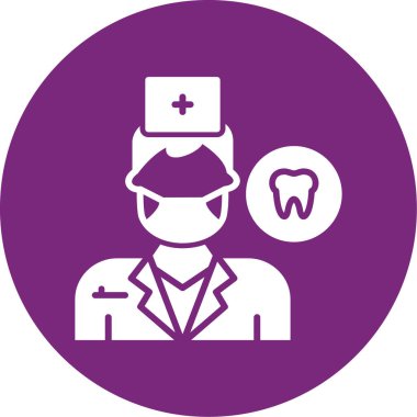 Doktor. Web simgesi basit illüstrasyon