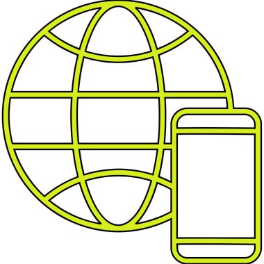 genel ağ simgesi, vektör illüstrasyonu