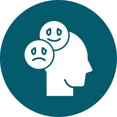 Üzgün insan ikonu. vektör illüstrasyonu