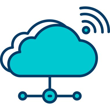 Wi-Fi bulut teknolojisi simgesi - özet biçimi