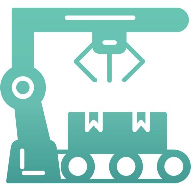 Bir robot simgesinin vektör illüstrasyonu