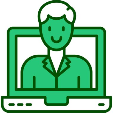 Dizüstü bilgisayar simgesi vektör çizimi