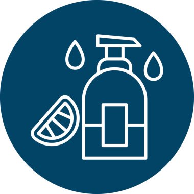 şişe sabun vektör satırı simgesi.