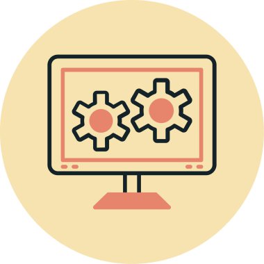 Bilgisayar. Web simgesi basit illüstrasyon