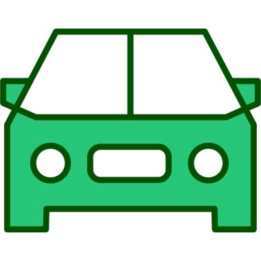 Araba simgesi. Araba vektör simgesi web tasarımı için basit örnek