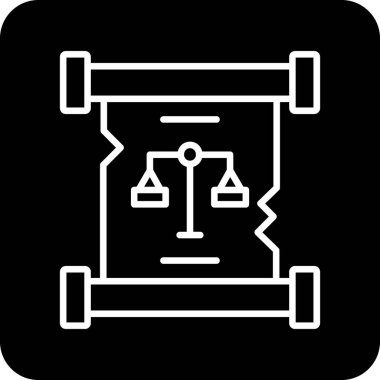 Bir ölçek simgesinin vektör illüstrasyonu