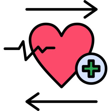 Kalp hızı simgesi, anahat stili