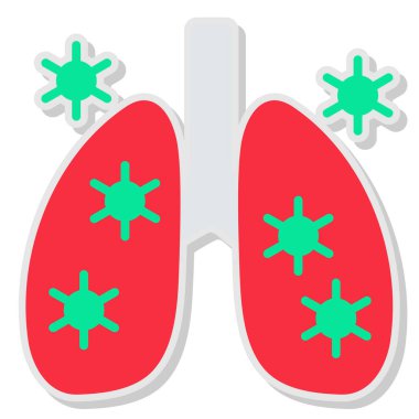 Akciğer vektör logosu. Akciğer ikonu olan bir resim. akciğer vektör logosu tasarımı.