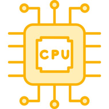 İşlemci. Web simgesi basit illüstrasyon