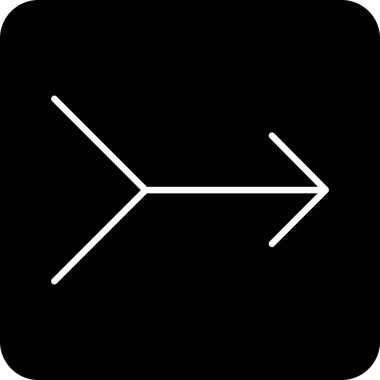 Katı biçimli ok yönü konumu simgesi